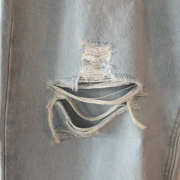 🌸 NWT Old Navy Mid-Rise Slouchy Taper Light Non-Stretch 12P Knee Ripped Jeans - Picture 8 of 10